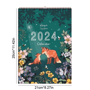 2024 Natur und Tierwelt Kunst Wandkalender