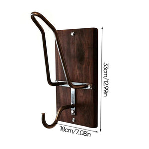 Motorradhelm-Wandhalterung aus Holz