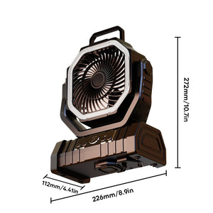 Wiederaufladbarer, beleuchtbarer USB-Ventilator