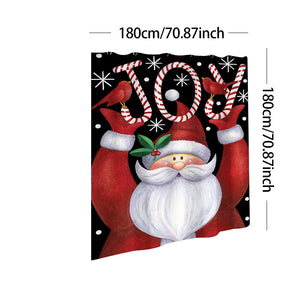 Weihnachtsmann bedruckter Duschvorhang