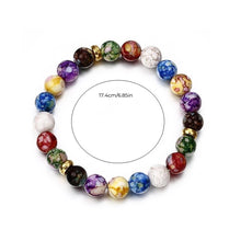 Laden Sie das Bild in den Galerie-Viewer, Buntes Vulkanstein-Armband
