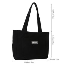 Laden Sie das Bild in den Galerie-Viewer, Cordsamt-Tasche mit großem Fassungsvermögen