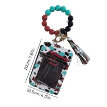Laden Sie das Bild in den Galerie-Viewer, Stylischer Kartenhalter mit Silikon-Perlen-Armband