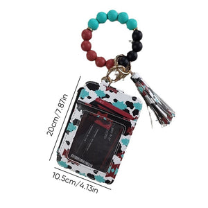 Stylischer Kartenhalter mit Silikon-Perlen-Armband