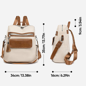 Lässiger Damenrucksack aus weichem Leder