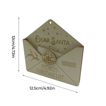 Laden Sie das Bild in den Galerie-Viewer, Anhänger aus Holz mit Weihnachtsumschlag