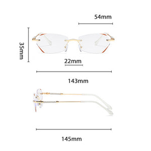 Modische randlose Anti-Blaulicht-Lesebrille