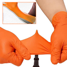 Laden Sie das Bild in den Galerie-Viewer, Orangefarbene Nitril-Handschuhe