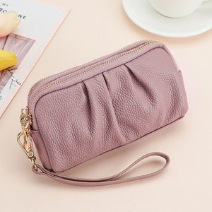 Handy-Tasche mit doppeltem Reißverschluss