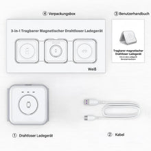 Laden Sie das Bild in den Galerie-Viewer, 3-in-1 faltbares Wireless-Ladegerät mit magnetischer Anziehung