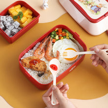 Laden Sie das Bild in den Galerie-Viewer, Doppelschichtige Lunchbox für Kinder mit Kaninchenmuster