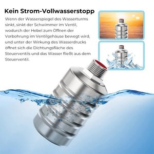 Schwimmerventil zur Wasserstandsregelung aus Edelstahl 304
