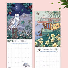 Laden Sie das Bild in den Galerie-Viewer, 2024 Natur und Tierwelt Kunst Wandkalender