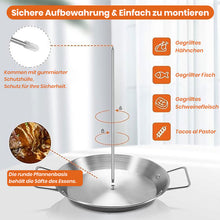 Laden Sie das Bild in den Galerie-Viewer, Edelstahl-Grillpfanne mit vertikaler Schraube