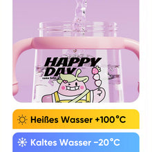 Laden Sie das Bild in den Galerie-Viewer, Auslaufsicherer Wal-Brunnenbecher mit Silikonstrohhalm