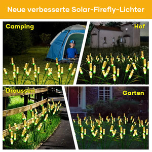 2 Packungen Schilf-Solar-Gartenlichter