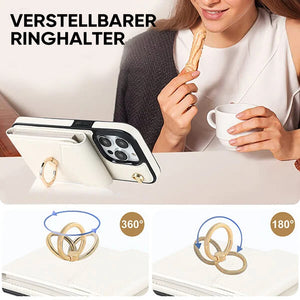 IPhone-Leder-Brieftaschenhülle mit Schlaufe und Umhängeband
