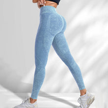 Laden Sie das Bild in den Galerie-Viewer, Einfarbige Sport-Leggings mit hoher Taille für Damen