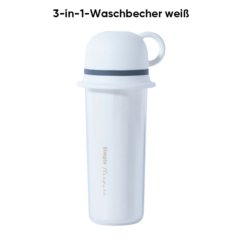Tragbarer 3 / 4-in-1-Reise-Mundwasserbecher