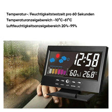 Laden Sie das Bild in den Galerie-Viewer, Digitaler LED-Wecker mit Temperatur- und Feuchtigkeitsüberwachung