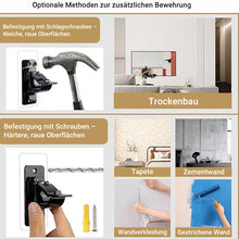 Laden Sie das Bild in den Galerie-Viewer, Sakerplus® Vorhangstangenhalterungen ohne Bohren