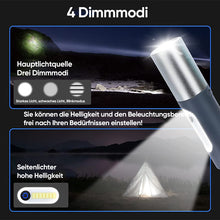 Laden Sie das Bild in den Galerie-Viewer, Multifunktionale wiederaufladbare LED-Taschenlampe