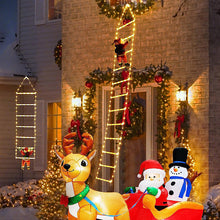 Laden Sie das Bild in den Galerie-Viewer, Weihnachtsleiter Dekoration Lichter mit Weihnachtsmann