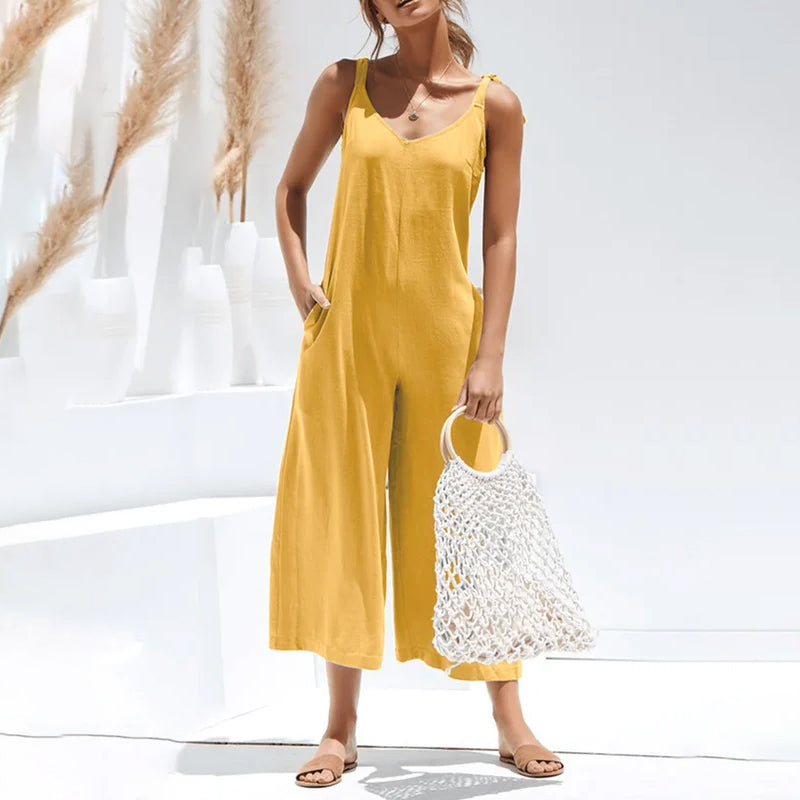 Rückenfreier lockerer Overall