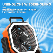 Laden Sie das Bild in den Galerie-Viewer, Wiederaufladbarer, beleuchtbarer USB-Ventilator
