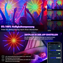Laden Sie das Bild in den Galerie-Viewer, LED-Feuerwerkslicht mit Bluetooth