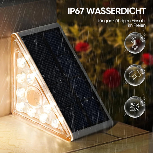 LED-Solar-Stufenlichter Wasserdichtes Treppenlicht für draußen