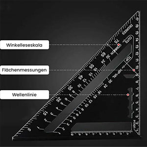 Dreieckslineal für Holzbearbeitungswerkzeuge aus Aluminiumlegierung