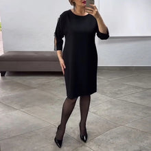 Laden Sie das Bild in den Galerie-Viewer, Lässiges, modisches Kleid mit Netzstoff