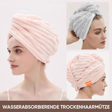 Laden Sie das Bild in den Galerie-Viewer, Koralle Samt Haartrocknermütze