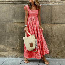 Laden Sie das Bild in den Galerie-Viewer, Lässiges kariertes Kleid
