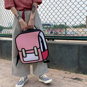 2D Cartoon Umhängetasche