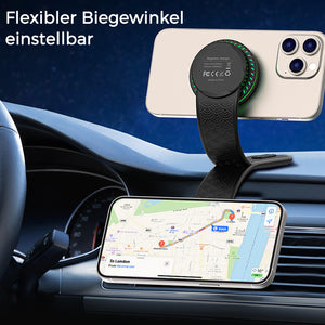 2-in-1 Zusammenklappbares Magnetisches Kabelloses Autoladegerät