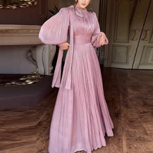 Laden Sie das Bild in den Galerie-Viewer, Laterne Langärmeliges Kleid ohne Taille