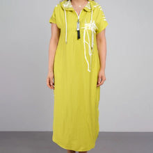 Laden Sie das Bild in den Galerie-Viewer, Trendiges Kapuzenkleid mit Reißverschluss