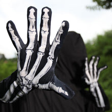 Laden Sie das Bild in den Galerie-Viewer, Wende-Handschuhe mit bedrucktem Totenkopf