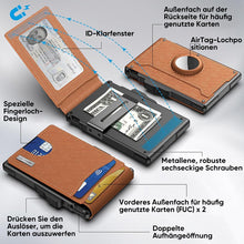 Laden Sie das Bild in den Galerie-Viewer, Herren Business-Stil PU-Leder Kartenfächer für AirTag