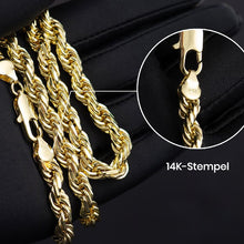 Laden Sie das Bild in den Galerie-Viewer, Halskette mit gedrehter Kordelkette aus Edelstahl