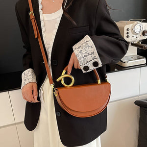 Damen Mode Einfarbige Handtasche