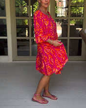 Laden Sie das Bild in den Galerie-Viewer, Bedrucktes Kleid mit losen Ärmeln