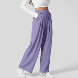 High-Waist Weite Damen-Hose