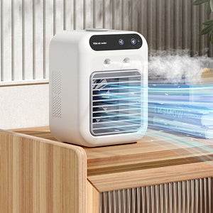 3-in-1 Tragbarer Kühlventilator mit 2-Stufen-Nebelfunktion