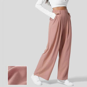 High-Waist Weite Damen-Hose