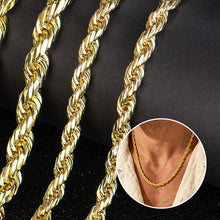 Laden Sie das Bild in den Galerie-Viewer, Halskette mit gedrehter Kordelkette aus Edelstahl