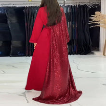 Laden Sie das Bild in den Galerie-Viewer, Personalisierte Pailletten Bodenlang Kleid