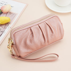 Handy-Tasche mit doppeltem Reißverschluss
